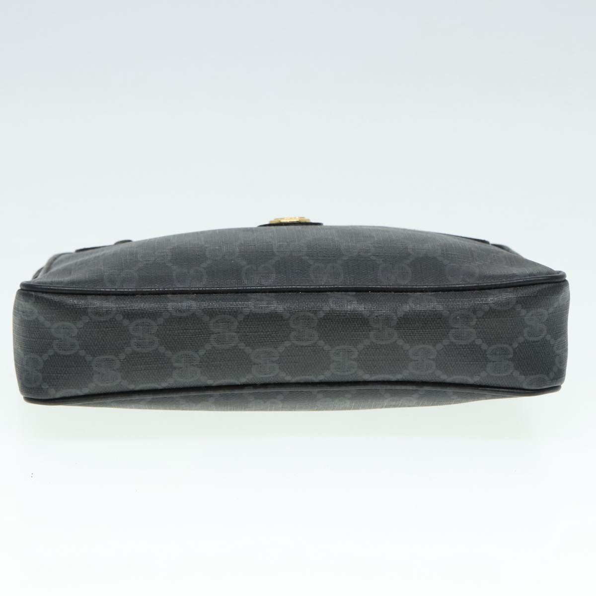 GUCCI GG Canvas Clutch Bag PVC Black Auth 90791