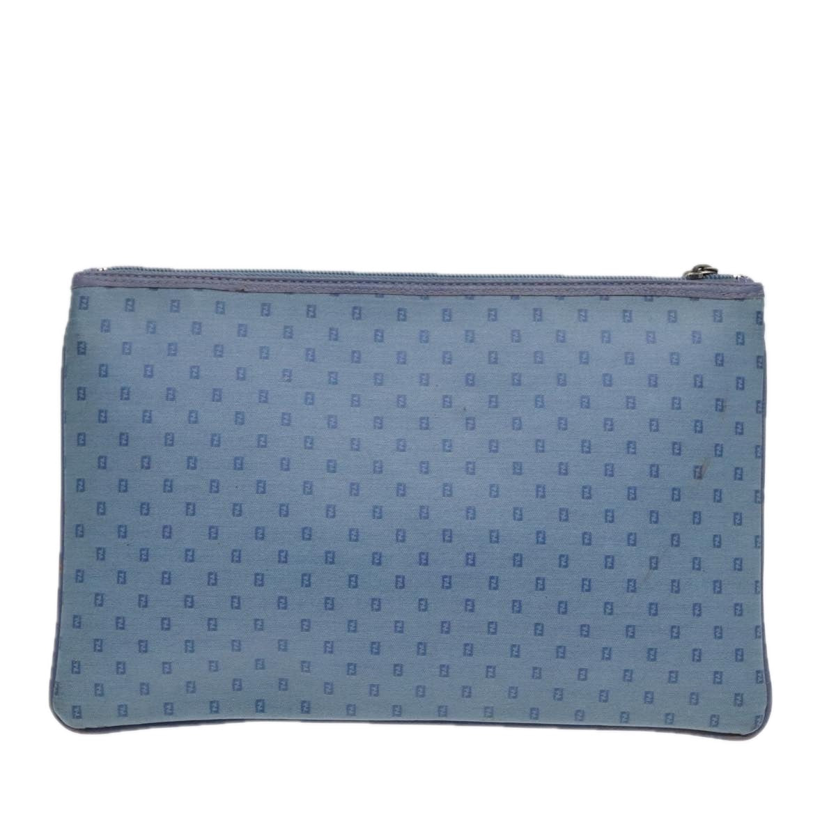 FENDI Clutch Bag PVCCanvas Blue Auth 90806 - 0