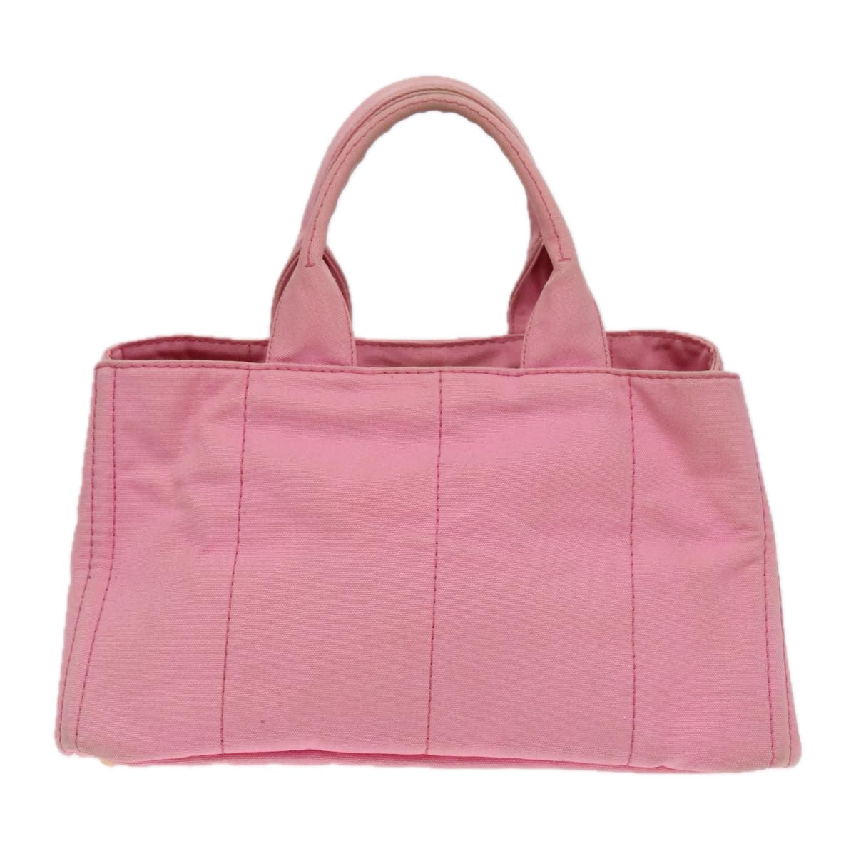 PRADA Canapa GM Tote Bag Denim Pink Gold Auth 90815 - 0