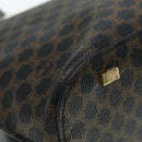 CELINE Macadam Canvas Hand Bag PVC Black Auth 90827-15