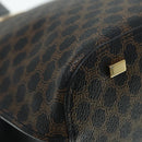 CELINE Macadam Canvas Hand Bag PVC Black Auth 90827-17
