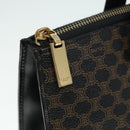 CELINE Macadam Canvas Hand Bag PVC Black Auth 90827-9