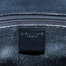 CELINE Macadam Canvas Hand Bag PVC Black Auth 90827-19