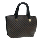 CELINE Macadam Canvas Hand Bag PVC Black Auth 90827-1