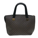 CELINE Macadam Canvas Hand Bag PVC Black Auth 90827-13