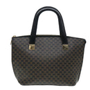 CELINE Macadam Canvas Hand Bag PVC Black Auth 90827-2