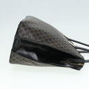 CELINE Macadam Canvas Hand Bag PVC Black Auth 90827-3