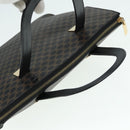 CELINE Macadam Canvas Hand Bag PVC Black Auth 90827-6