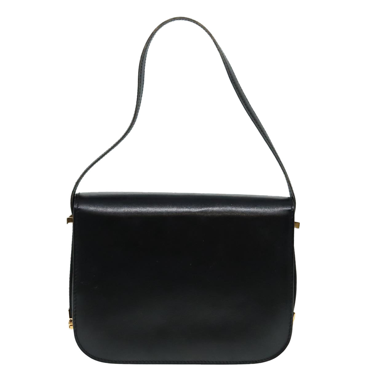 BALENCIAGA Shoulder Bag Leather Black Auth 90828 - 0