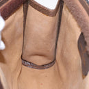 GUCCI GG Canvas Web Sherry Line Clutch Bag PVC Leather Beige Green Auth 90836-16