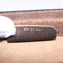 GUCCI GG Canvas Web Sherry Line Clutch Bag PVC Leather Beige Green Auth 90836-12