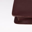 CARTIER Clutch Bag Leather Wine Red Auth 90899-15