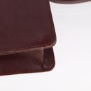 CARTIER Clutch Bag Leather Wine Red Auth 90899-16