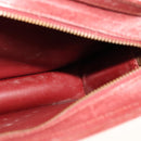 CARTIER Clutch Bag Leather Wine Red Auth 90899-17