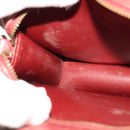 CARTIER Clutch Bag Leather Wine Red Auth 90899-18
