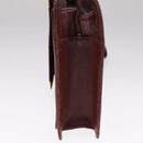 CARTIER Clutch Bag Leather Wine Red Auth 90899-4