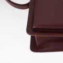 CARTIER Clutch Bag Leather Wine Red Auth 90899-7