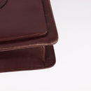 CARTIER Clutch Bag Leather Wine Red Auth 90899-14