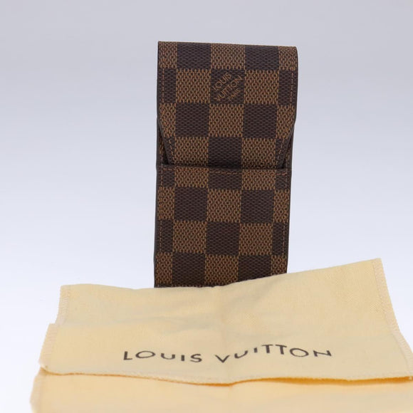 LOUIS VUITTON Damier Ebene Etui Cigarette Case N63024 LV Auth 90907