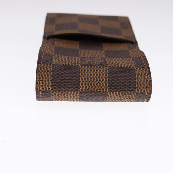LOUIS VUITTON Damier Ebene Etui Cigarette Case N63024 LV Auth 90907
