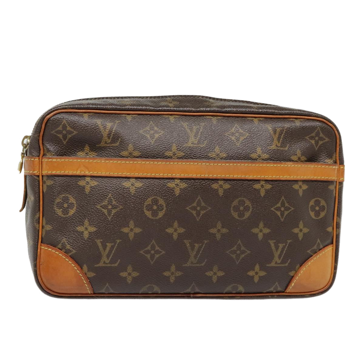 LOUIS VUITTON Monogram Compiegne 28 Clutch Bag M51845 LV Auth 90927