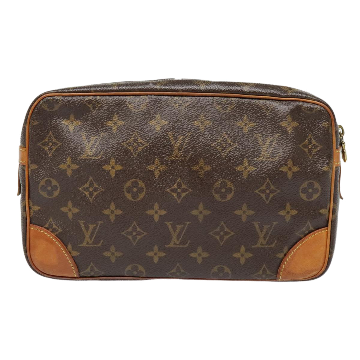 LOUIS VUITTON Monogram Compiegne 28 Clutch Bag M51845 LV Auth 90927