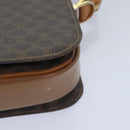 CELINE Macadam Canvas Shoulder Bag PVC Leather Brown Auth 90950-16