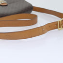 CELINE Macadam Canvas Shoulder Bag PVC Leather Brown Auth 90950-7