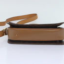 CELINE Macadam Canvas Shoulder Bag PVC Leather Brown Auth 90950-5