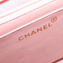 CHANEL Parent Child Bag Hand Bag Lamb Skin Pink Gold CC Auth 90957SAV-20