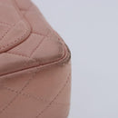 CHANEL Parent Child Bag Hand Bag Lamb Skin Pink Gold CC Auth 90957SAV-38