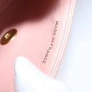CHANEL Parent Child Bag Hand Bag Lamb Skin Pink Gold CC Auth 90957SAV-42