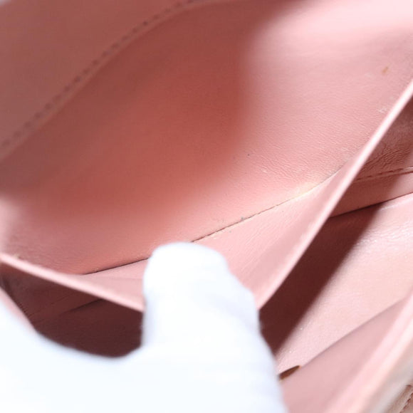 CHANEL Parent Child Bag Hand Bag Lamb Skin Pink Gold CC Auth 90957SAV