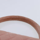 CHANEL Parent Child Bag Hand Bag Lamb Skin Pink Gold CC Auth 90957SAV-8