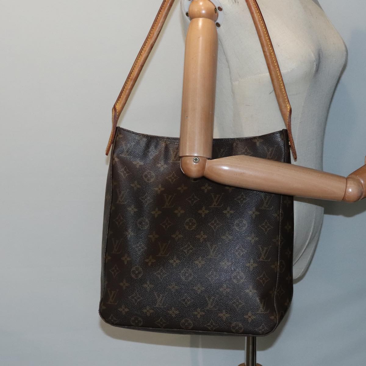 LOUIS VUITTON Monogram Looping GM Shoulder Bag M51145 LV Auth 90975