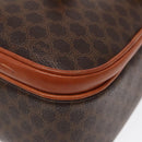 CELINE Macadam Canvas Shoulder Bag PVC Leather Brown Gold Auth 90992-14
