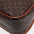 CELINE Macadam Canvas Shoulder Bag PVC Leather Brown Gold Auth 90992-16