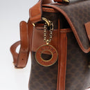 CELINE Macadam Canvas Shoulder Bag PVC Leather Brown Gold Auth 90992-18