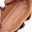 CELINE Macadam Canvas Shoulder Bag PVC Leather Brown Gold Auth 90992-11