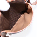 CELINE Macadam Canvas Shoulder Bag PVC Leather Brown Gold Auth 90992-26