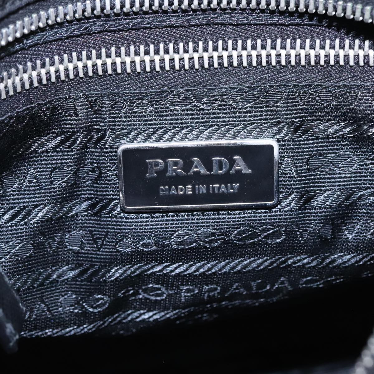 PRADA Shoulder Bag Nylon Black Auth 91014