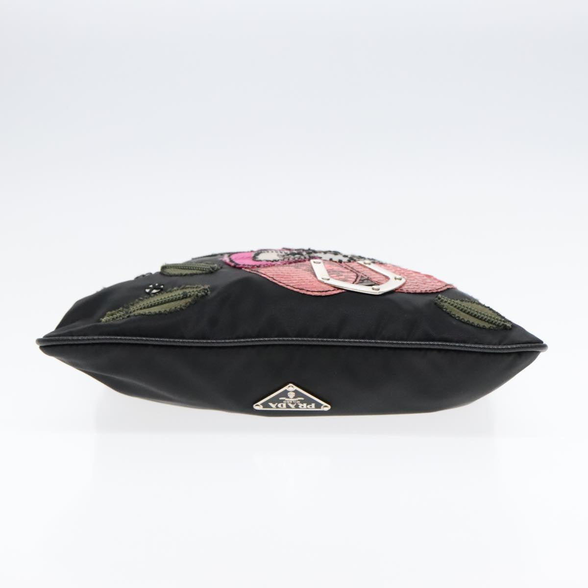 PRADA Shoulder Bag Nylon Black Auth 91014