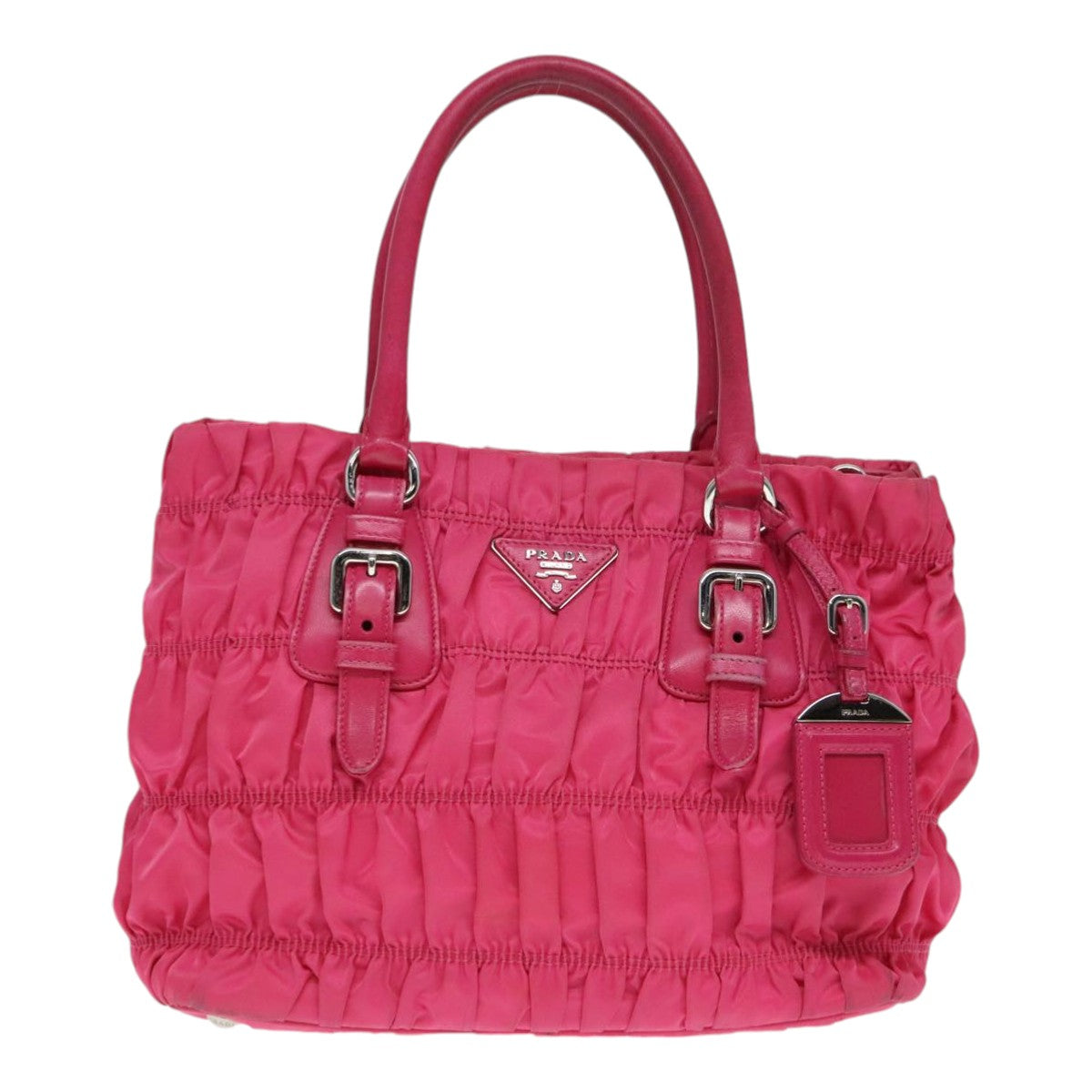 PRADA Hand Bag Nylon 2way Pink Auth 91015