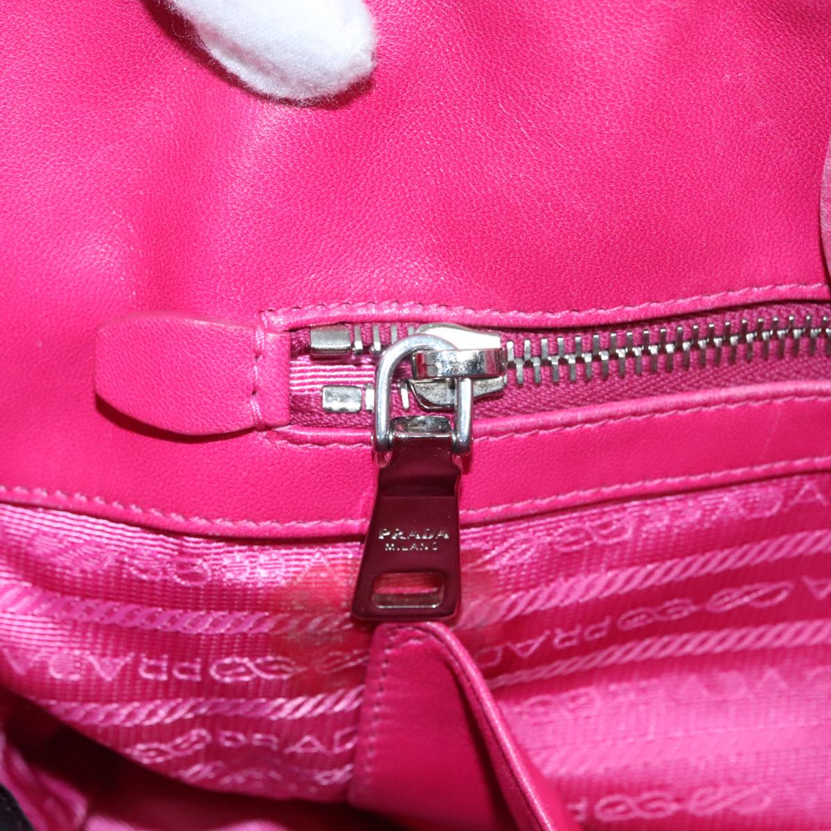 PRADA Hand Bag Nylon 2way Pink Auth 91015