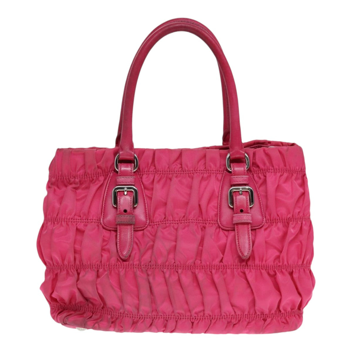 PRADA Hand Bag Nylon 2way Pink Auth 91015 - 0