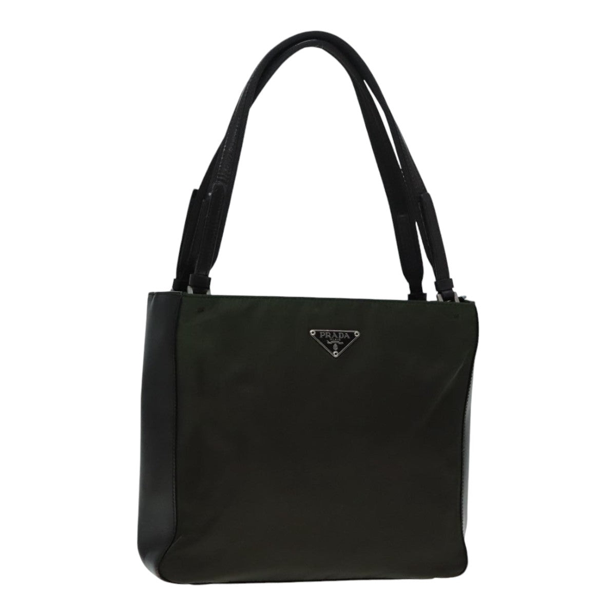 PRADA Tote Bag Nylon Khaki Auth 91017