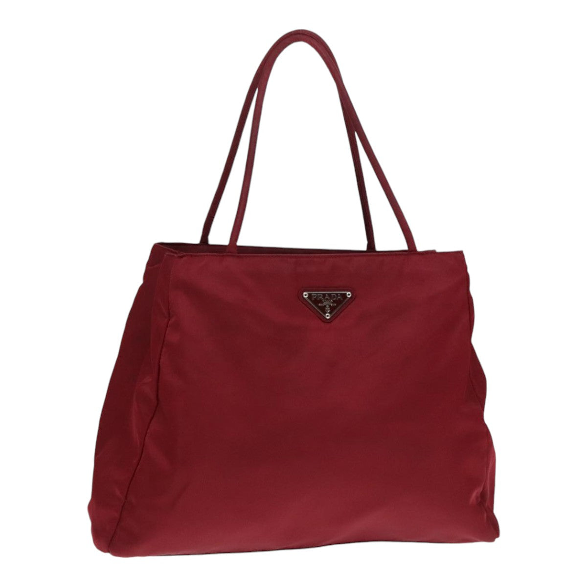 PRADA Tote Bag Nylon Red Auth 91018