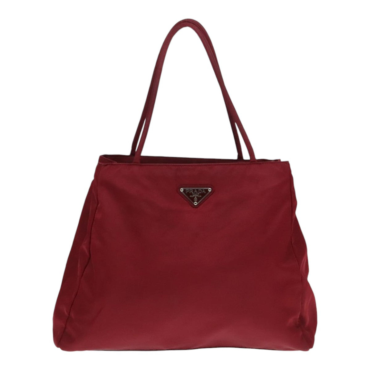 PRADA Tote Bag Nylon Red Auth 91018