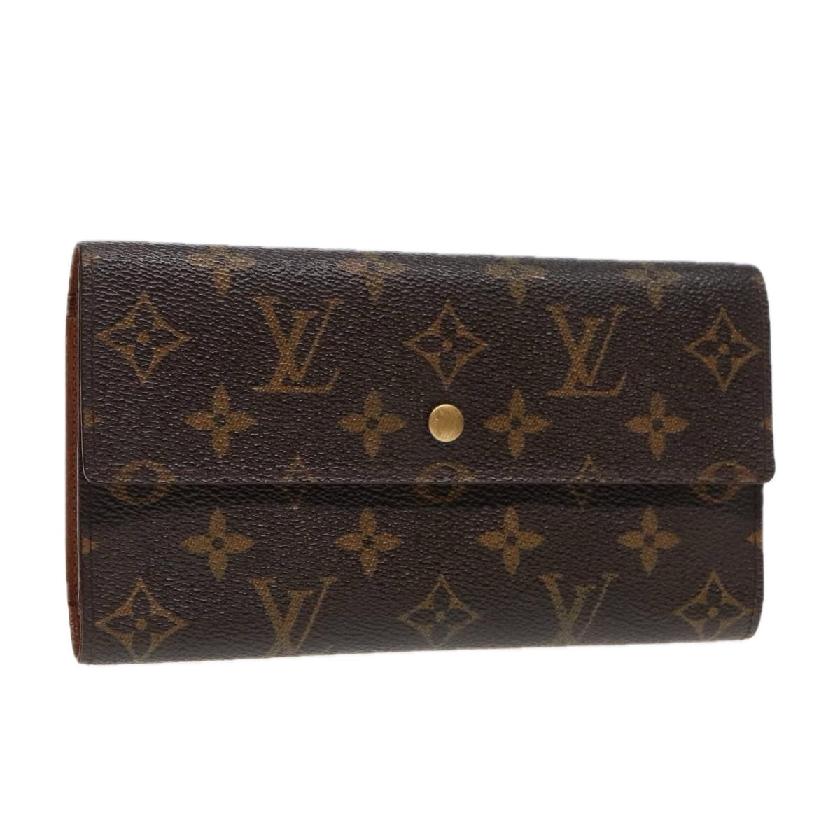 LOUIS VUITTON Monogram Portefeuille International Wallet M61217 LV Auth 91026