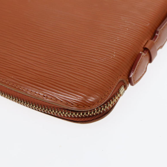 LOUIS VUITTON Epi Organizer Atoll Travel Case Zipangu Gold LV Auth 91027